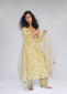 Pastel Green Floral Embroidery Kurta Set