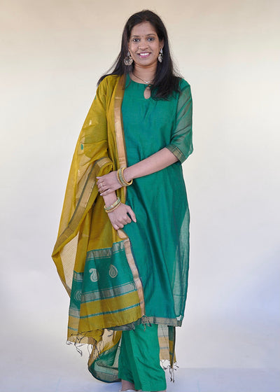 Forest green Kurta Set