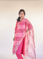 Dark Pink Kurta Set with Leheriya Dupatta