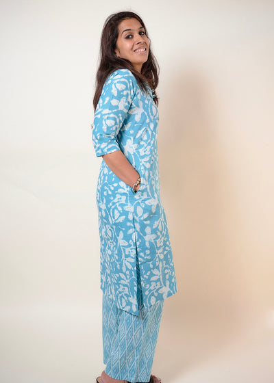 Blue Batik Co-ord Set