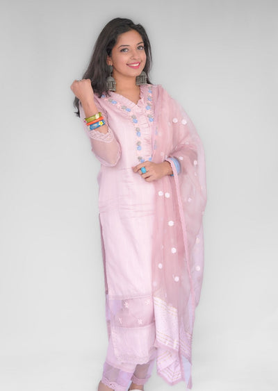 Pastel Pink Kurta Set