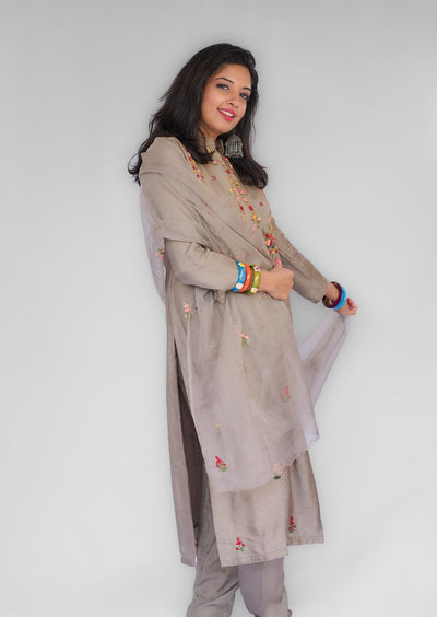 Charcoal Grey Kurta set