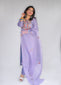 Purple Floral Embroidery Kurta Set