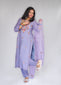 Purple Floral Embroidery Kurta Set