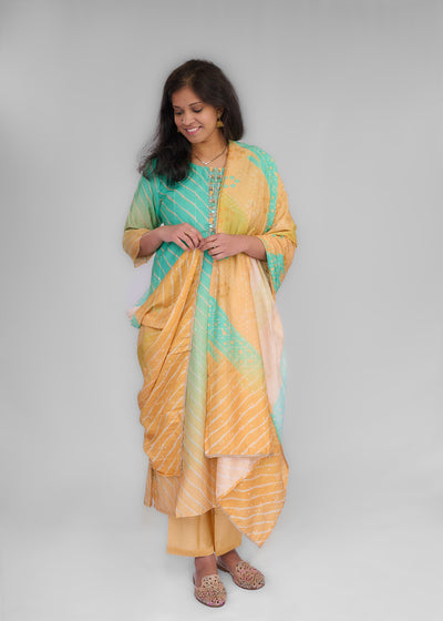 Sea Green Ombre Kurta Set