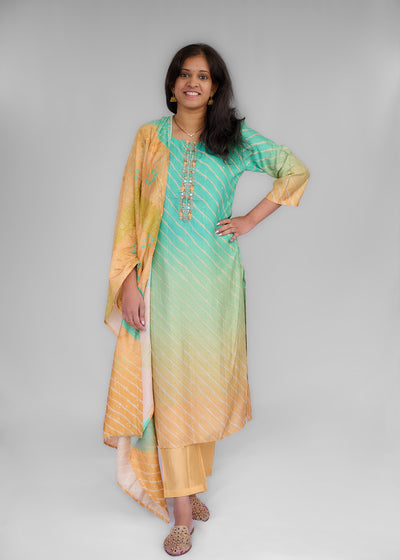 Sea Green Ombre Kurta Set