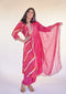 Pink Red and Gold Kurta Set