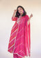 Pink Red and Gold Kurta Set