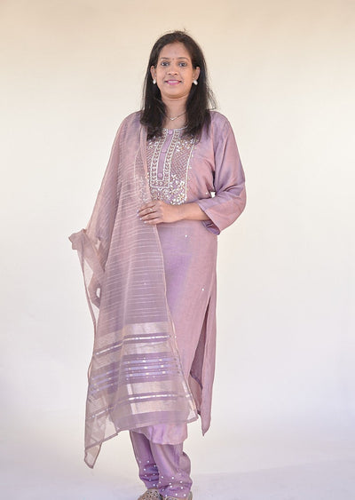 Pastel Purple Kurta Set