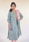 Light Grey Blue Kurta Set