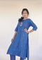 Blue Munga Silk Kurta Set