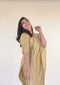 Grey Olive with Gold Stripes Kurta Set