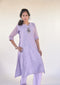 Pastel Lavender Munga Silk Kurta Set