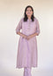 Pastel Mauve Munga Silk Kurta Set