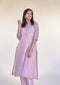 Pastel Mauve Munga Silk Kurta Set