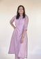 Pastel Mauve Munga Silk Kurta Set