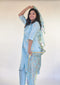 Gold Buti Kurta Sets with Embroidered Organza Dupattas