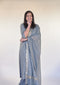 Blue Grey with Gold Stripes Kurta Set