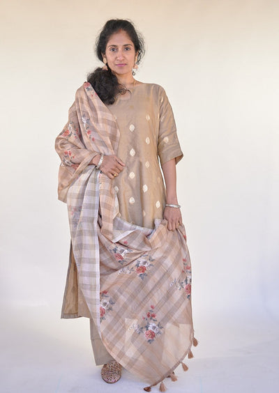 Pastel Brown Kurta Set