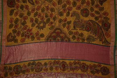 Yellow Kalamkari Dupatta