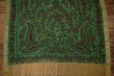 Green Kalamkari Dupatta