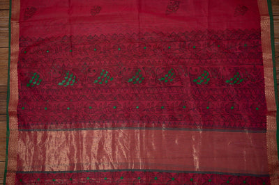 Red Madhubani Dupatta