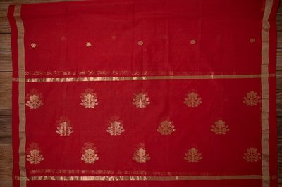 Dark Red Chanderi Dupatta