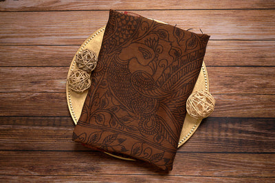 Brown and Black Kalamkari Dupatta