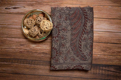 Slate Grey and Maroon Dupatta